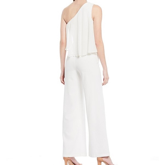 Calvin Klein One Shoulder Chiffon Jumpsuit Sz6 NWT - Picture 5 of 8